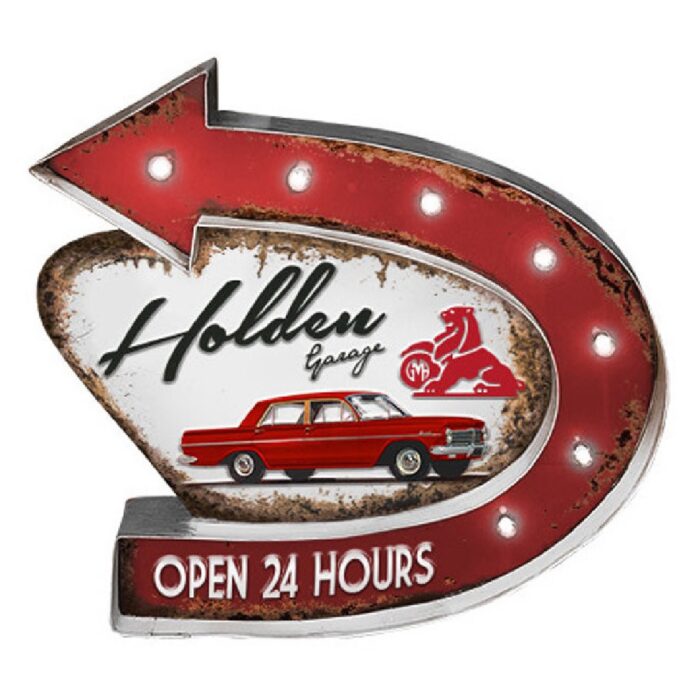 HOLDEN GARAGE LIGHT UP TIN SIGN Swiftflyte Online