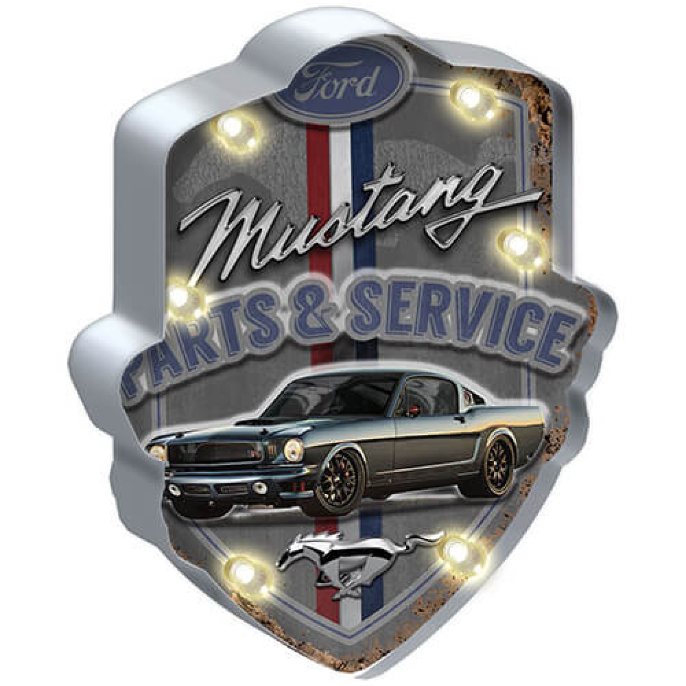 FORD MUSTANG LIGHT UP TIN SIGN Swiftflyte Online