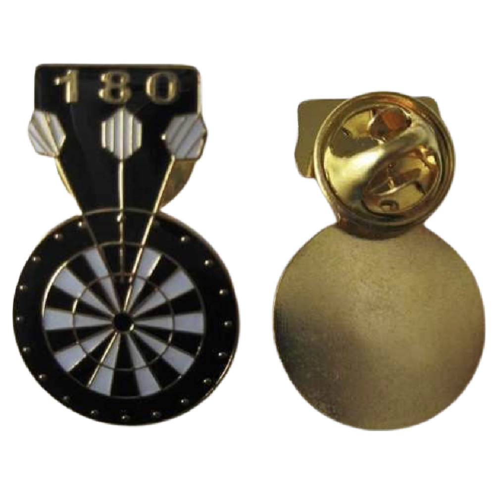 Gold 180 Dartboard Metal Pin Badge Swiftflyte Online